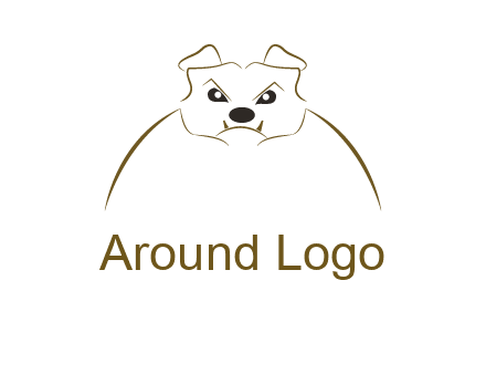 outline of bulldog head logo