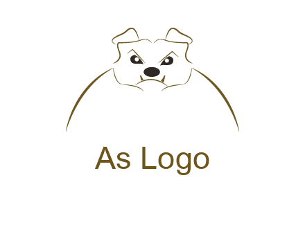 outline of bulldog head logo