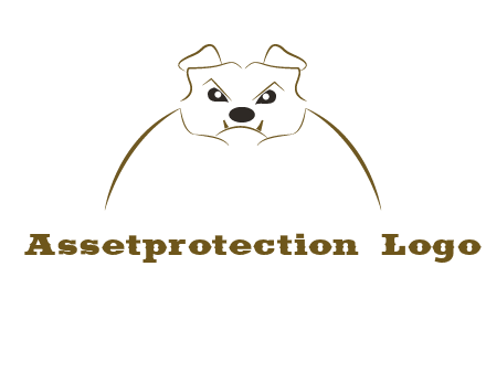 outline of bulldog head logo