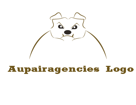outline of bulldog head logo