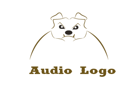 outline of bulldog head logo