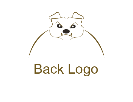 outline of bulldog head logo