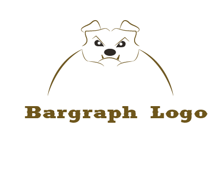 outline of bulldog head logo