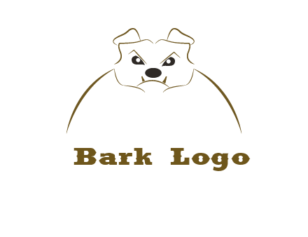 outline of bulldog head logo
