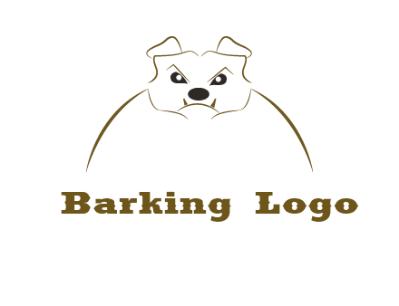 outline of bulldog head logo