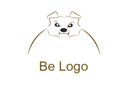 outline of bulldog head logo