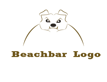 outline of bulldog head logo