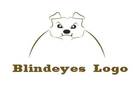 outline of bulldog head logo