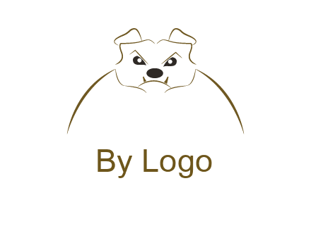 outline of bulldog head logo