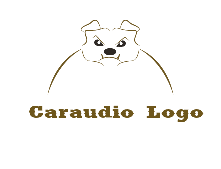 outline of bulldog head logo
