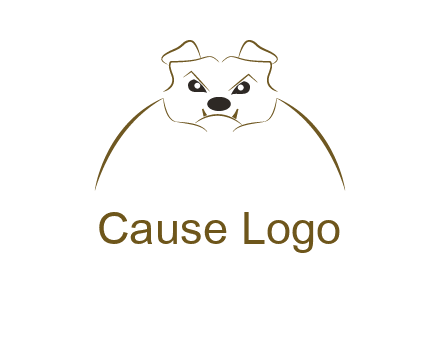 outline of bulldog head logo