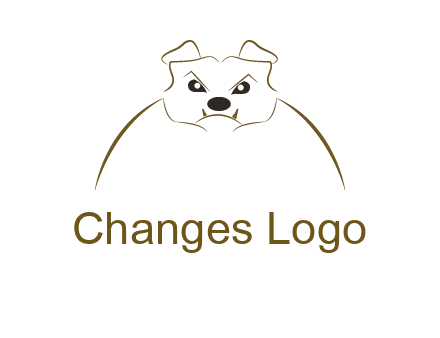 outline of bulldog head logo