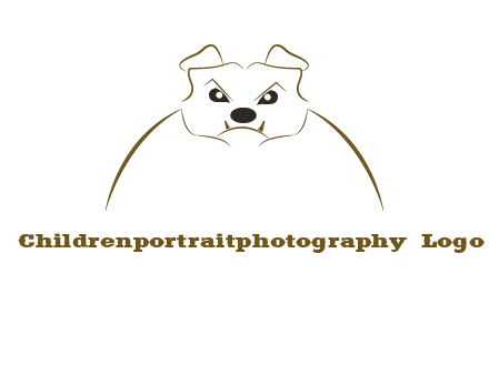 outline of bulldog head logo