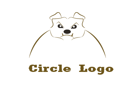 outline of bulldog head logo