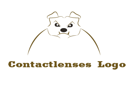 outline of bulldog head logo