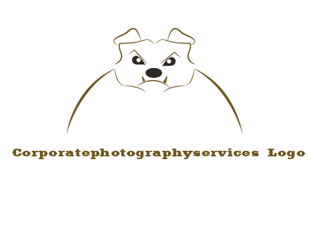 outline of bulldog head logo