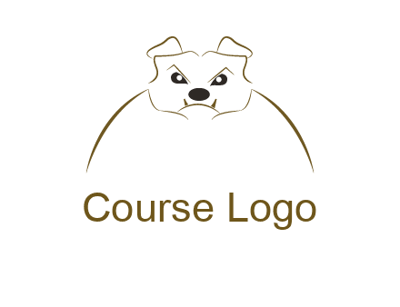 outline of bulldog head logo