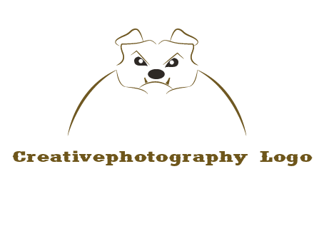 outline of bulldog head logo