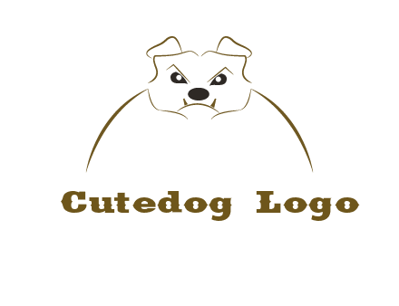 outline of bulldog head logo