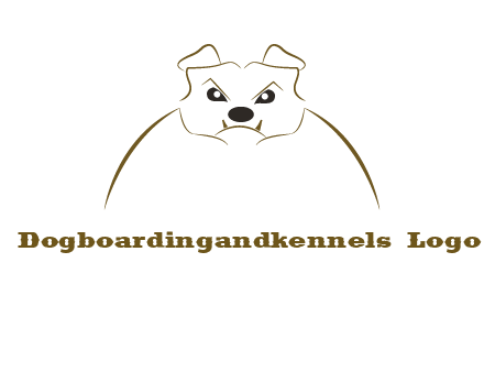 outline of bulldog head logo