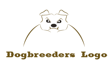 outline of bulldog head logo