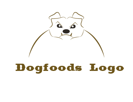 outline of bulldog head logo