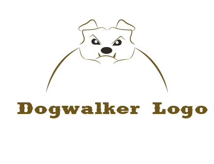 outline of bulldog head logo