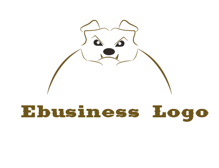 outline of bulldog head logo