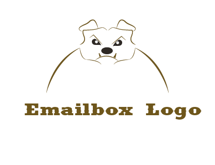 outline of bulldog head logo