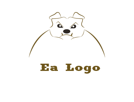 outline of bulldog head logo
