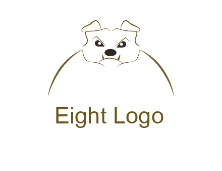 outline of bulldog head logo