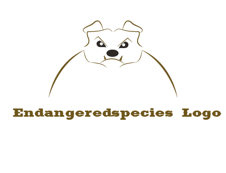 outline of bulldog head logo