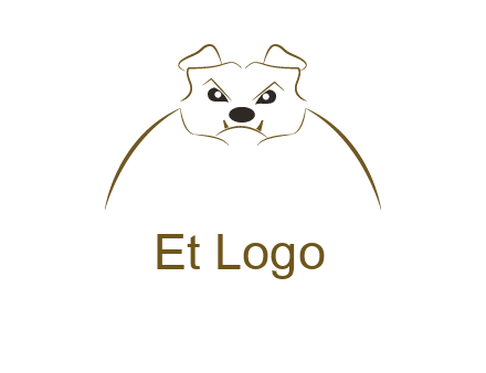 outline of bulldog head logo