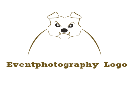 outline of bulldog head logo