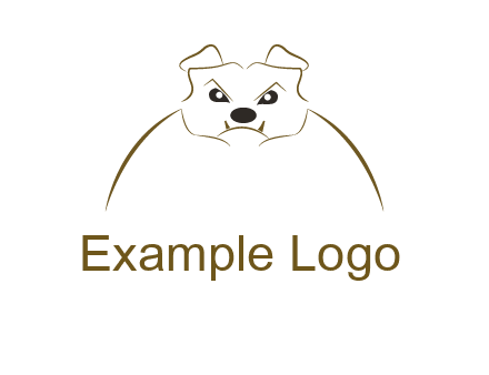outline of bulldog head logo