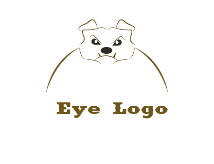 outline of bulldog head logo