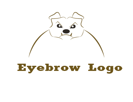 outline of bulldog head logo