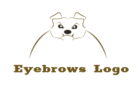 outline of bulldog head logo