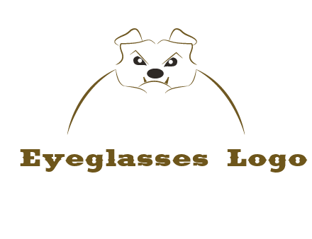 outline of bulldog head logo