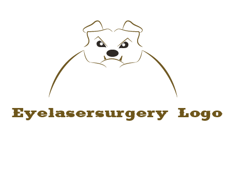 outline of bulldog head logo