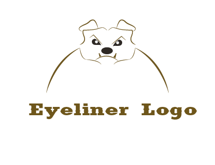 outline of bulldog head logo