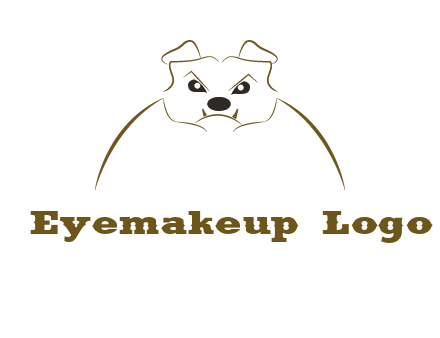 outline of bulldog head logo