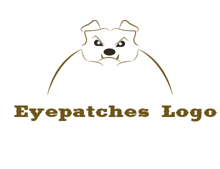 outline of bulldog head logo