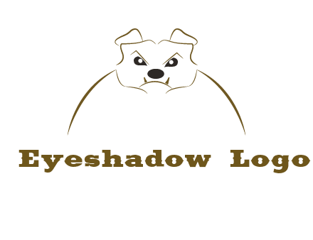 outline of bulldog head logo