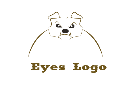 outline of bulldog head logo