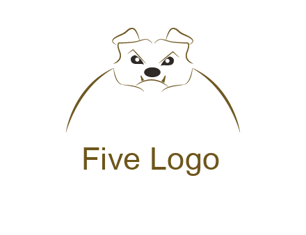 outline of bulldog head logo