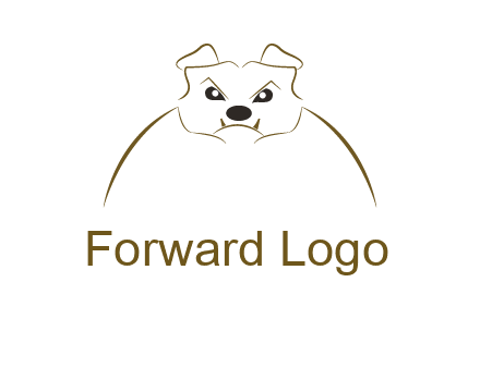 outline of bulldog head logo