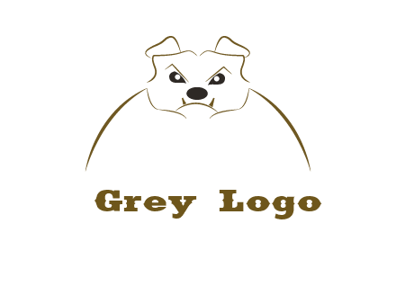 outline of bulldog head logo