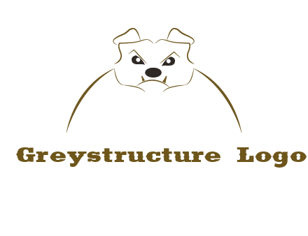 outline of bulldog head logo