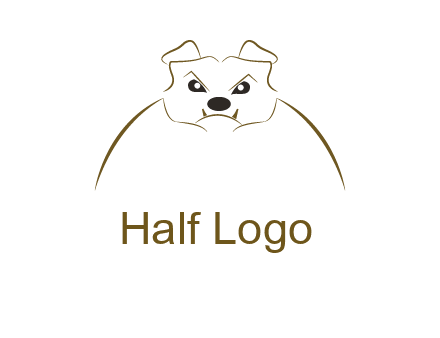 outline of bulldog head logo